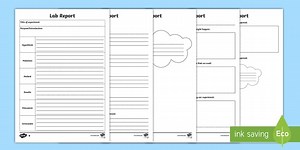 Science Lab Report Differentiated Writing Template