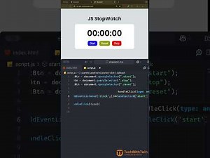 How to create a JavaScript StopWatch | TechWithTwin