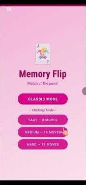 Memory Flip Card Game built in Android Studio #AndroidDev #Java #MobileApp #UniversityProject