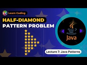 Half-Diamond Pattern in Java | Learn Coding