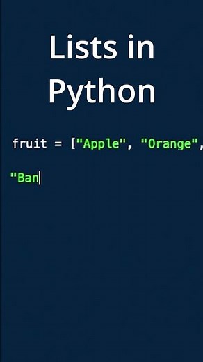 Lists in Python - Part 1 - Creating a List