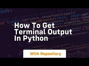 How to get terminal output in python