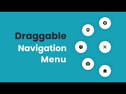 Draggable Circular Navigation Menu in HTML CSS & JavaScript