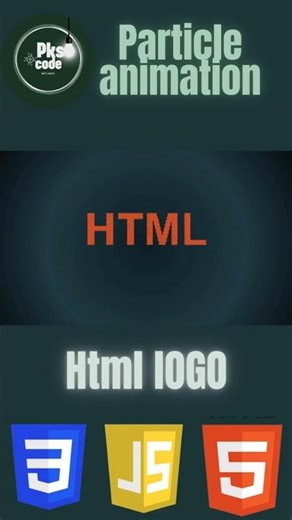 Create HTML Logo Particle Animation | CSS + JavaScript Project 🔥#webanimation