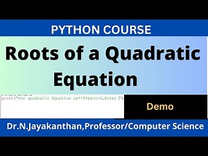 Python Program to Calculate and Print the Roots of quadratic Equation