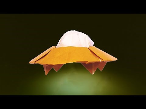 Origami Alien Spaceship by PaperPh2