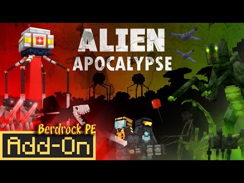 Alien Apocalypse Add-on Showcase By CompyCraft Bedrock PE Minecraft Animals Ep293