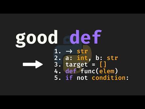 5 Good Function Habits in Python