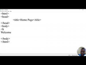 How To Create a Basic HTML Page using Notepad