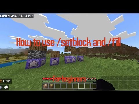 How to use /setblock and /fill , for gens (for beginners)