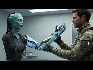 A human soldier gave a prosthetic arm to an alien woman who had no arms Her reaction was incredible