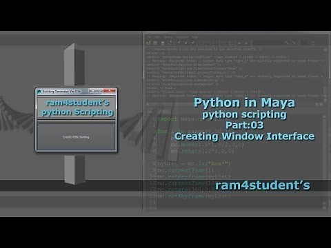 Python in Maya - python scripting - Part:03:Creating Window Interface