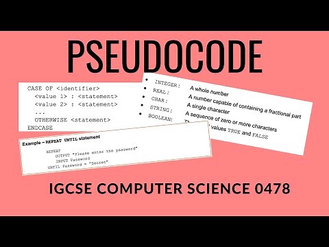 IGCSE Computer Science 0478 | Ultimate Pseudocode guide