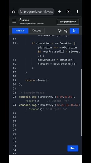 🔥 Slowest Key | JavaScript Solution with Explanation | LeetCode Easy Problem