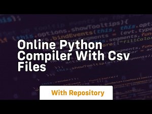 online python compiler with csv files