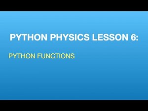 Python Physics Lesson 6: Projectile Motion and Python Functions