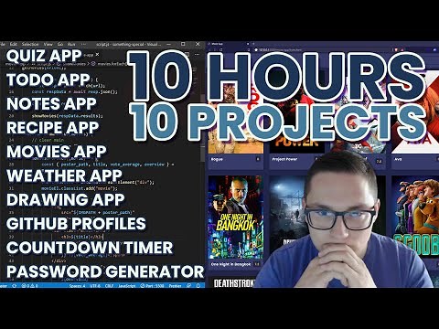 10 JavaScript Projects in 10 Hours - Coding Challenge 🔥