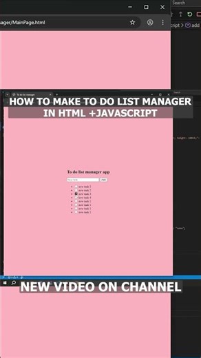 📝 Build Your First To-Do List App with HTML & JavaScript! 🚀 #Shorts