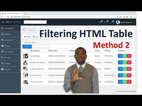 Filtering HTML Table Data Using JavaScript and Thymeleaf and Spring Boot - Method 2 (step by step)