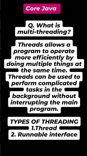 "Mastering Multi-Threading in Core Java: Threads & Runnable Interface Explained!"