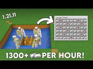 Easy Iron Farm Minecraft Java 26.1 | 1300+ Iron Ingots/Hour!