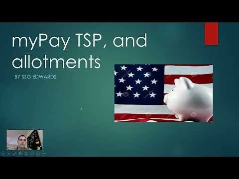 How to set up TSP and allotments are myPay!!