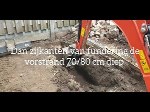 fundering uitbouw 3m uitgraven