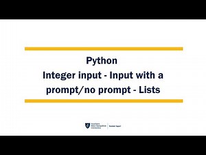 Python Integer input - Input with a prompt/no prompt - Lists