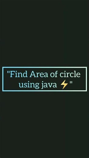 Area of Circle in Java | Simple Java Program 🔵 | Code with RTech | #short #codewithrtech #java #area