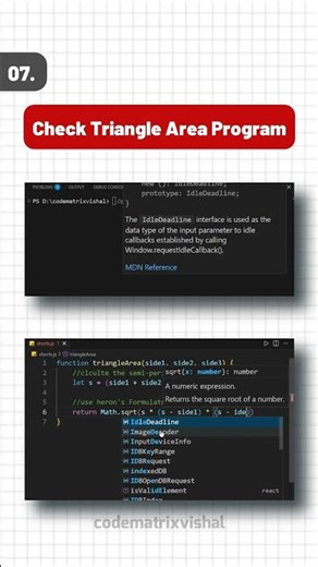 🎯 Find Area of Triangle Using JavaScript | Triangle Formula Explained | JS Logic Program