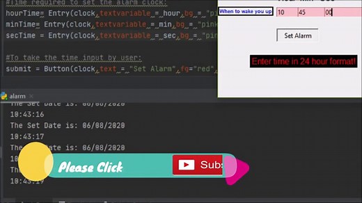 Alarm Clock Using Python With Source Code