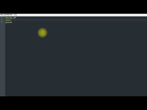 batch file tutorial 9 (Customizing the console)