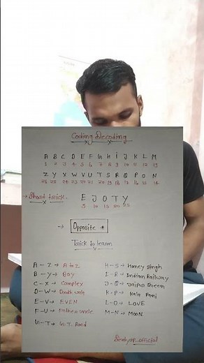 Coding Decoding notes | reasoning