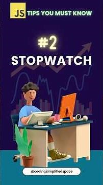 JavaScript Tips You MUST Know ⚡ | Build a Stopwatch