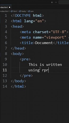 coding HTML pre Tag Tutorial | Preserve Text & Code Formatting