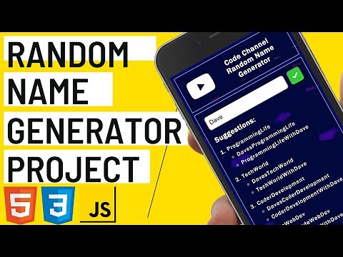 Build a Random Name Generator App | Javascript, HTML, CSS Project