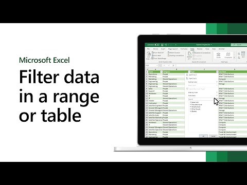 How to filter data in a range or table in Microsoft Excel
