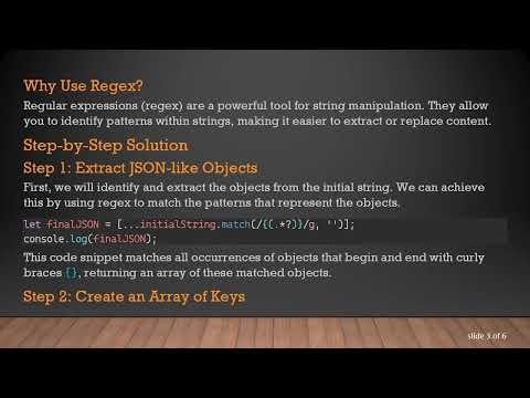 Extracting Unique Attributes from Strings in JavaScript