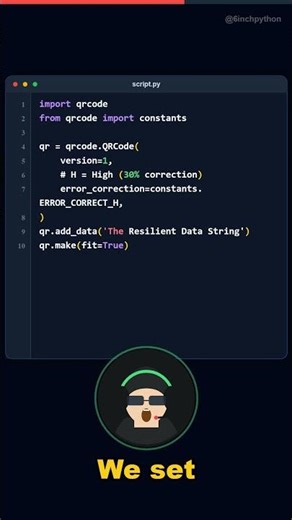 Mastering efficient QR code generation in Python: We reveal the magic of Reed-Sol... #Python #Shorts