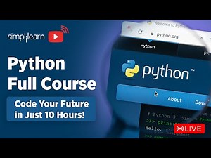 🔥 Python Full Course | Python Programming Training On 🔴LIVE | Python | 2026 | Simplilearn