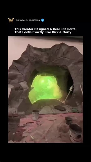 The moment you see it, your brain files it under CGI. It is not. 🔮⚡ This is a real-time interactive art installation built inside a sculpted cave structure in Vietnam. The entire portal effect is created using just two elements: a haze machine filling the enclosed space with dense fog, and a single laser projecting a spiraling green beam directly into it. When focused light collides with suspended particles, it forms a swirling vortex that the human eye struggles to distinguish from a digital e