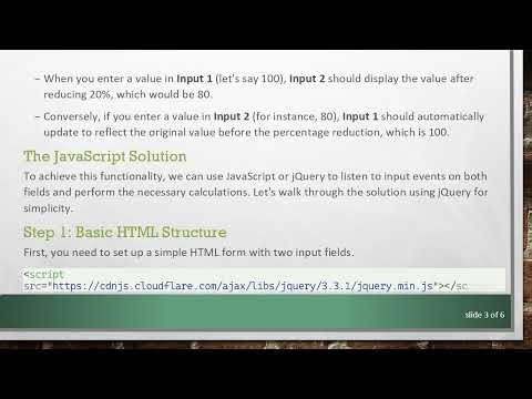 How to Count Percentage Between Two Inputs in JavaScript and jQuery
