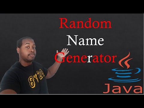 How to Generate Random Names in Java | Coding With Tre'