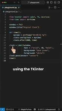 Make Your Own Digital Clock in Python in a Minute!