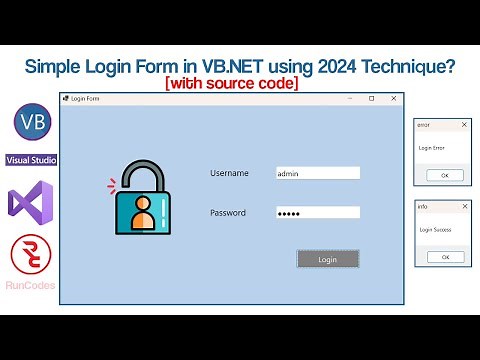 How to Create a Simple Login Form in VB.NET using Visual Studio 2022? [With Source Code]