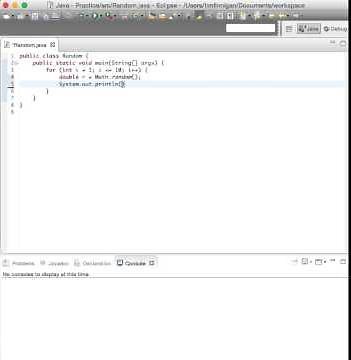 Print Random Numbers (Java)
