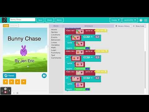 How to make a Chase Game using Code.org Sprite Lab