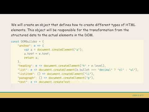 How to Create a DOM Element Structure in JavaScript