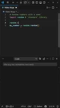 Python Random Numbers with Seed