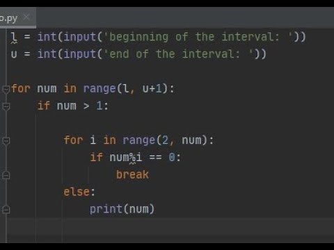 Python - Print All Prime Numbers In Any Interval